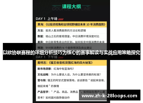 以欧协联赛程的详细分析技巧为核心的赛事解读与实战应用策略探究